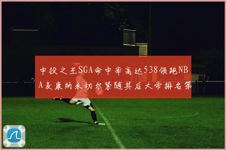 中投之王SGA命中率高达538领跑NBA麦康纳米切尔紧随其后大帝排名第七